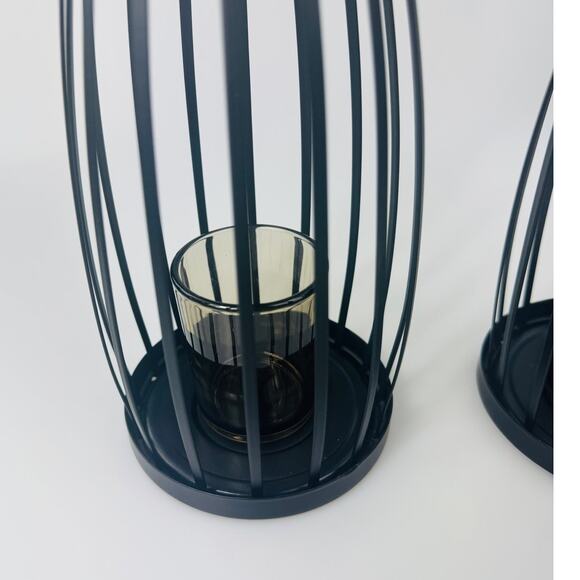 Vintage PartyLite Linear Lites Tall Votive Tealight Candle Holder Glass Inserts - Picture 2 of 10